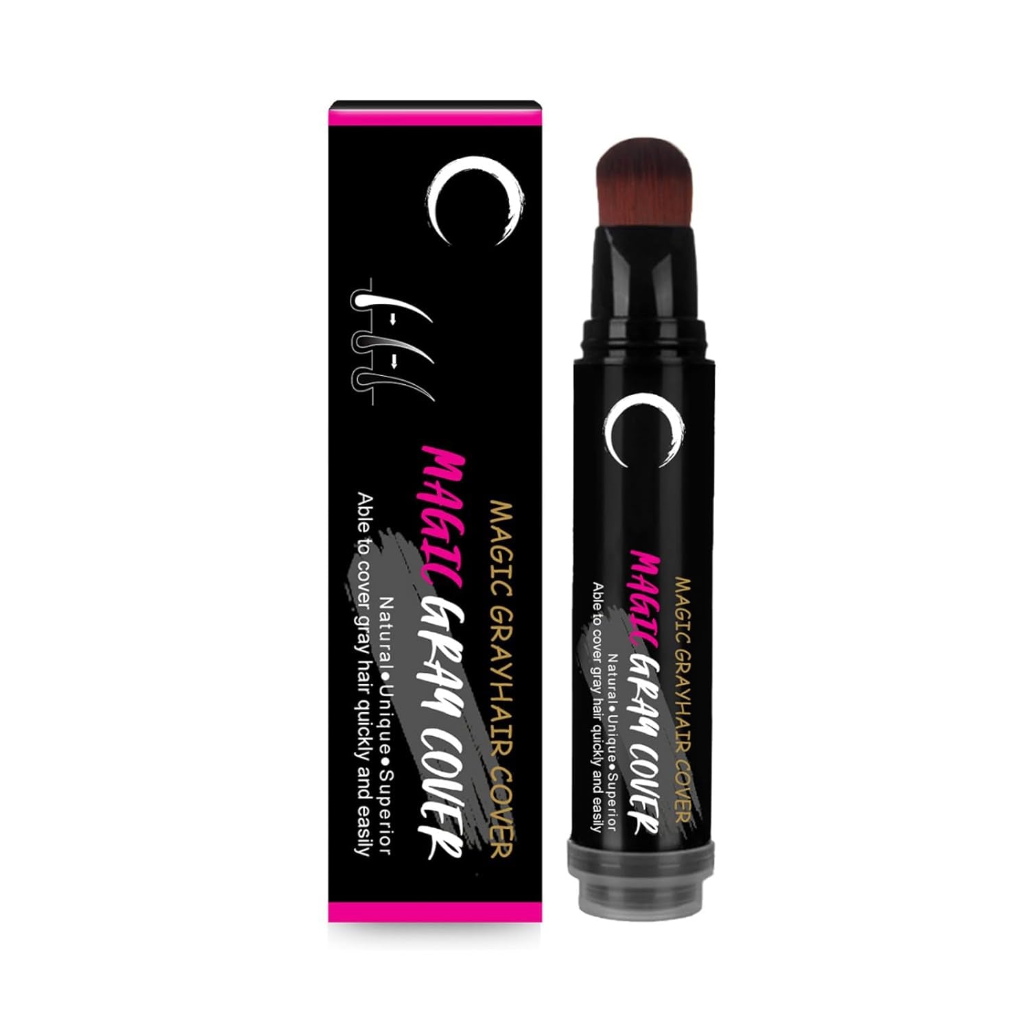 Negru maro de unică folosință vopsea de păr Pen Instant Grey rădăcină acoperire Hair Colour Cream Stick Pen rapid acoperire temporară păr alb Vopsea pentru par Naty Shop Negru