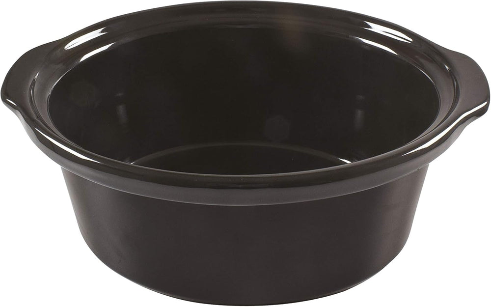 Beper BC.510 Slow Cooker, 280 W, 4,5 Liter, Keramikglas, Schwarz und Stahl Slow Cooker Naty Shop