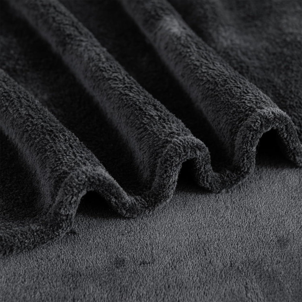 Good Nite kuschelige Decke, flauschige Decke, Bettdecke, Sofadecke, XL, Wohndecke, Fleecedecke, 150 x 200 cm, Schwarz, weiche warme Decken, flauschige Decke, Betten und Decken, Good Nite