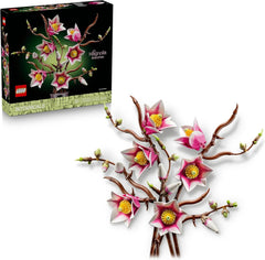 LEGO Botanicals Magnolienzweige - Kunstblumen Set für Erwachsene - 5 künstliche Magnolien für Deko im Wohn- oder Schlafzimmer - DIY Geschenkidee für Frauen - 11510