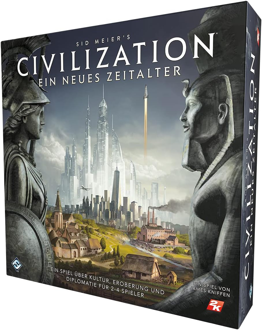 Fantasy Flight Games, Civilization: A New Age, Joc de bază, Joc pentru experți, Joc de societate, 2-4 jucători, Vârste 14+, 120+ minute, Germană