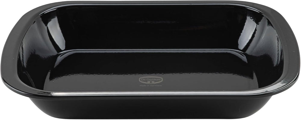 Dr. Oetker Back-Idee Kreativ Dessert- Und Auflaufform Aus Emaille, 39,5 X 28 X 6,5 Cm– Hitzebeständig Bis 400°C, Schnittfest, Kratzfest, Induktionsgeeignet, Schwarz Formen und Backbleche Naty Shop