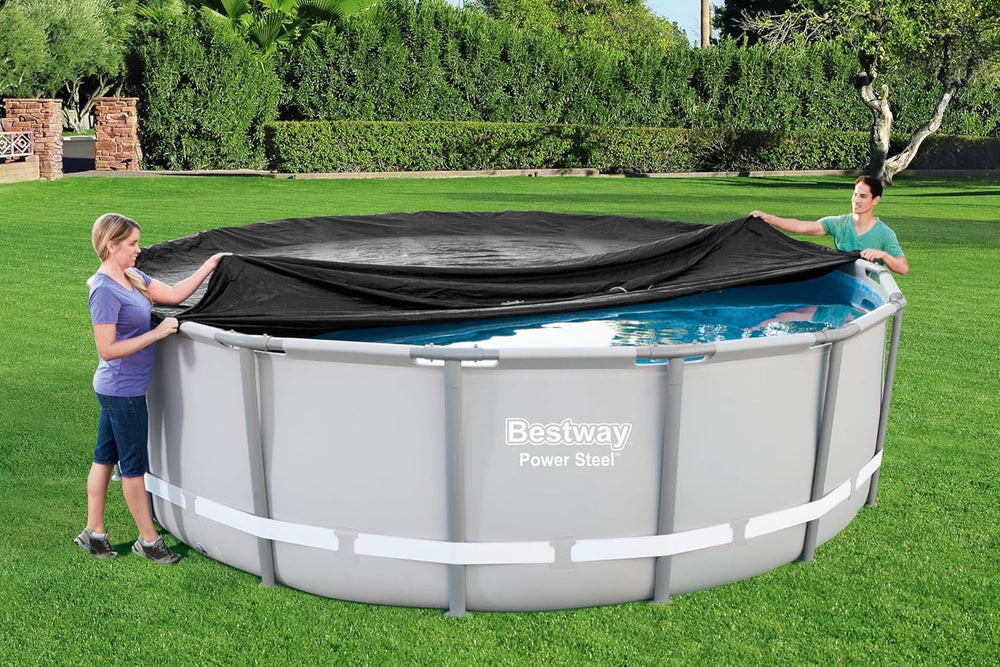 Prelată Bestway din PVC Ø 493 cm, neagră, rotundă
