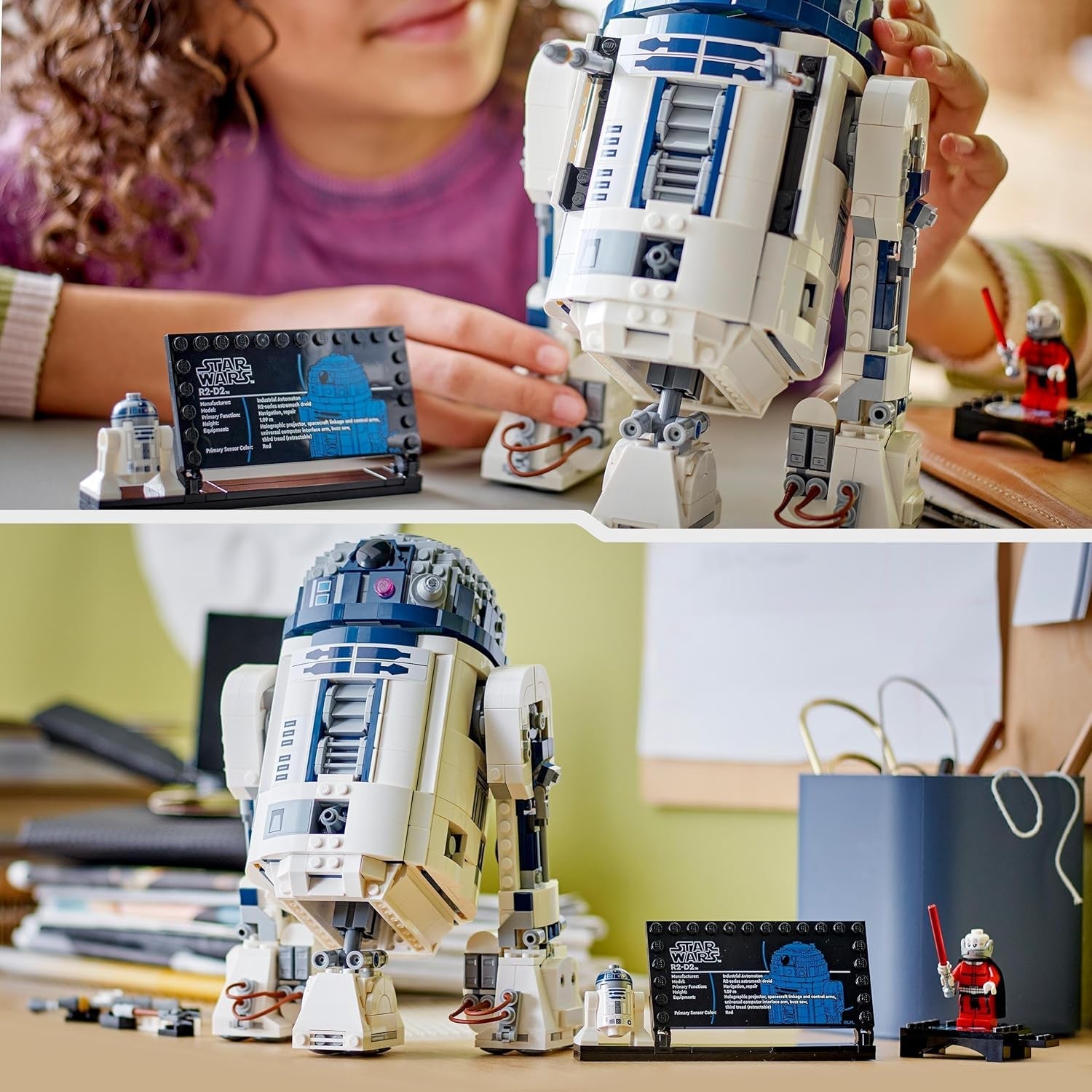 LEGO Star Wars 75379 R2-D2 Spielzeug – Spielfigur zum Ausstellen mit drehbarem Kopf, Periskop und Werkzeugen mit Darth Malak Minifigur – Geschenk für Jungs ab 10 Jahren und Erwachsene