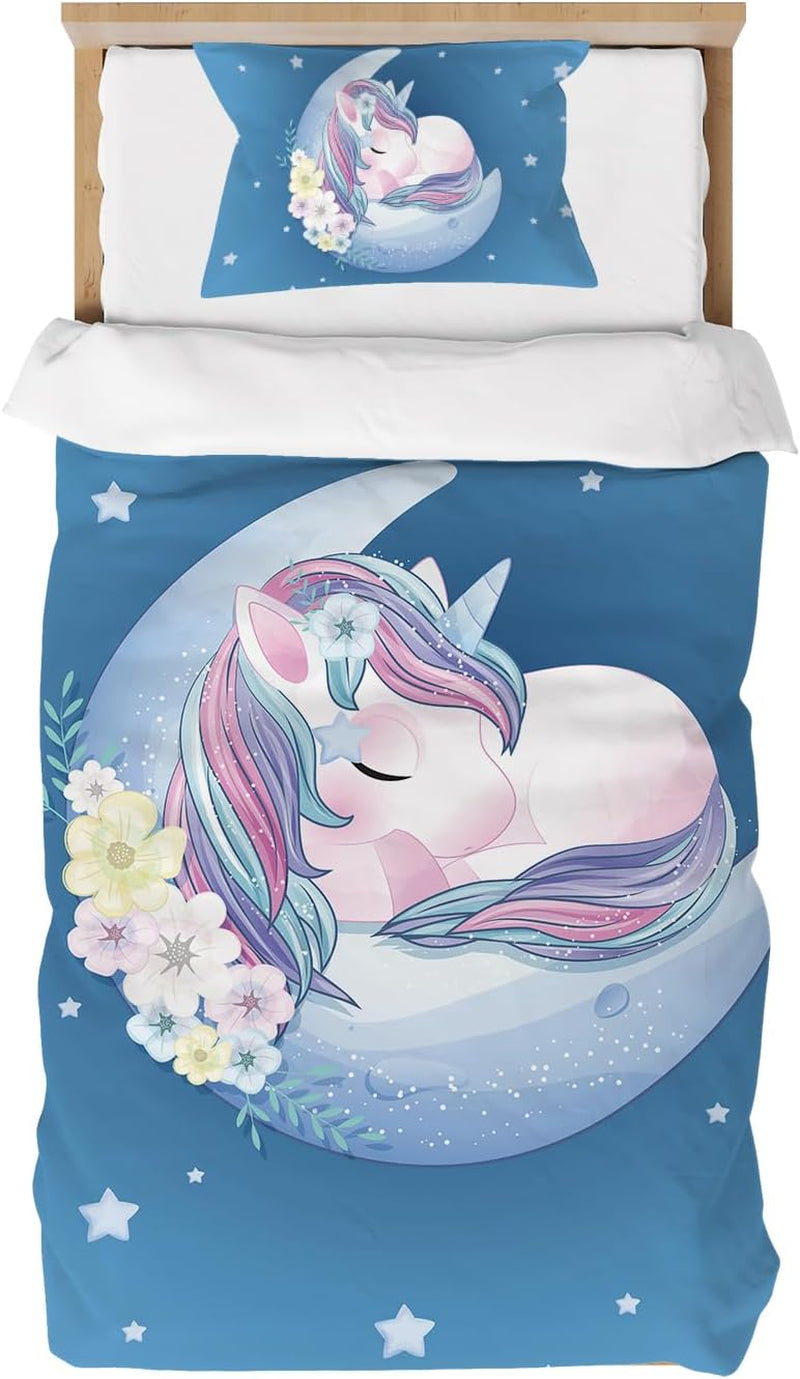 Bettwäsche für Kinder, Unicorn Soft, Mikrofaser Bettwäsche - Kinder Naty Shop Einhorn 100X135 cm