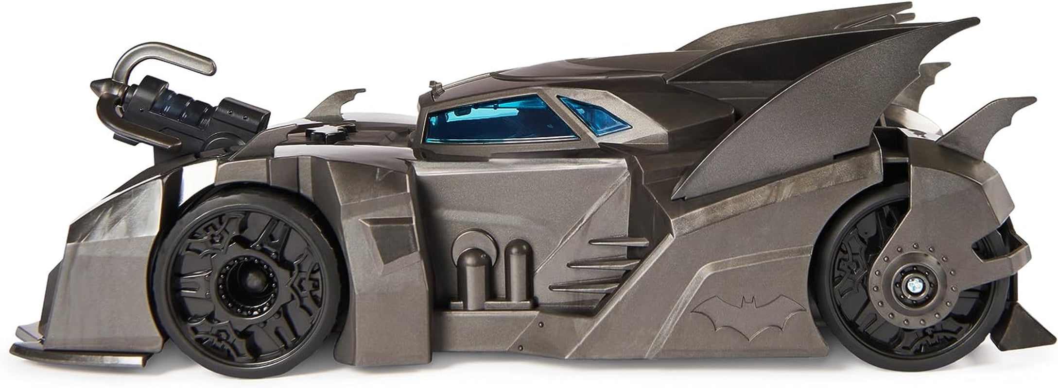 DC Comics Batman Batmobil offroad cu catapultă cu cârlig de prindere și celulă cu grilă în spate, inclusiv figurină Batman de 10 cm, pentru fanii supereroilor cu vârsta de 4 ani și peste Action figures Naty Shop
