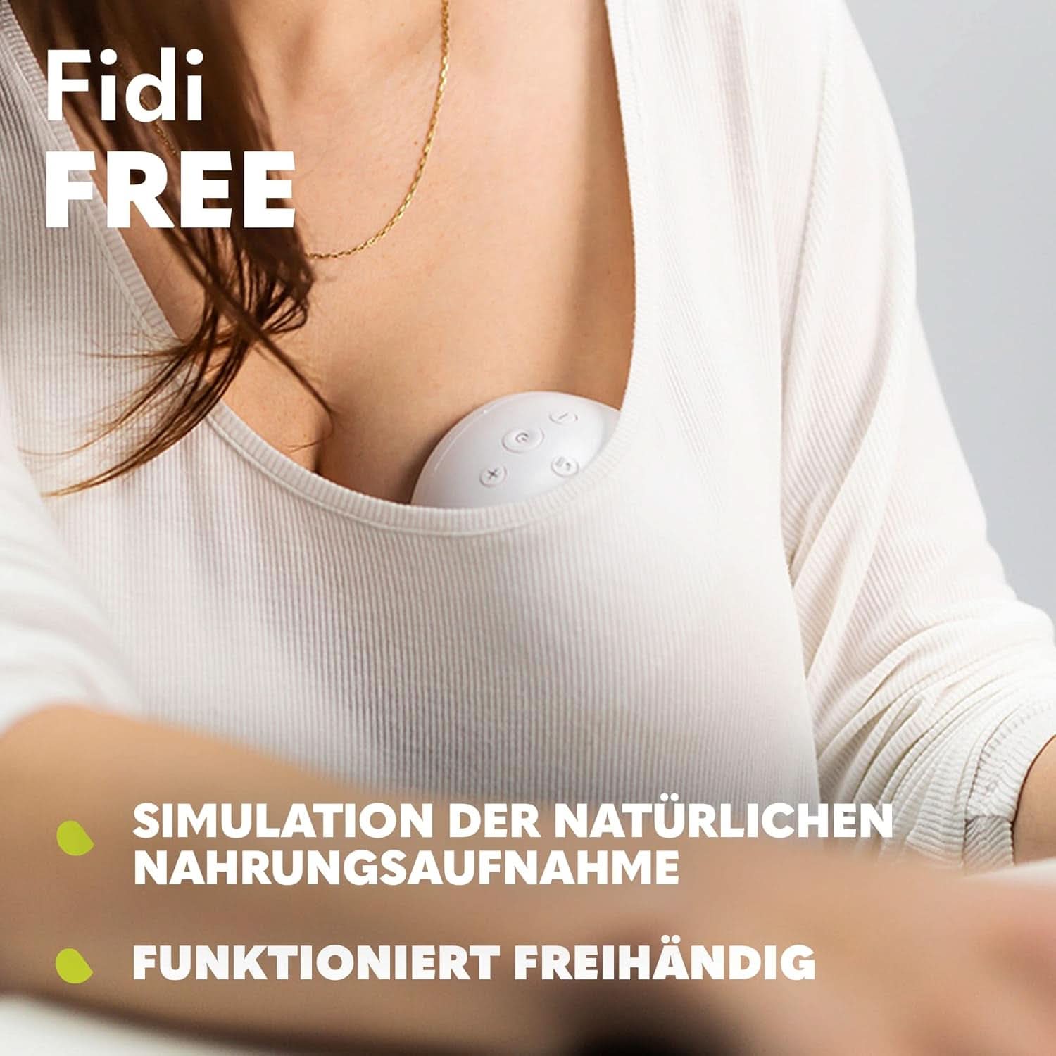 Elektrische Milchpumpe LIONELO Fidi Free 2, Massagemodus, 5 Intensitätsstufen Zubehör Essen und Stillen Bebe Naty Shop
