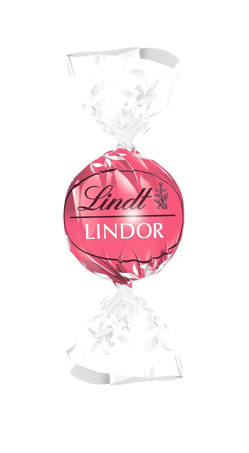 Lindt Lindor, sfere de ciocolata cu diverse umpluturi, colet 3 Kg, aproximativ 240 bucati Bomboane de Ciocolata Naty Shop Ciocolata cu gust de Căpșuni