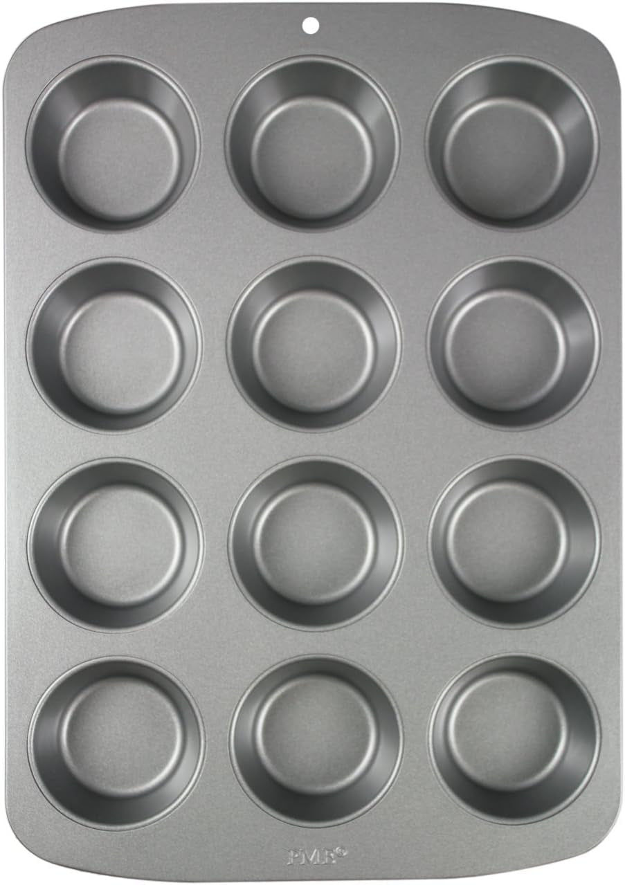 CSB111 Antihaftbeschichtete Mini-Muffinform Mit 24 Löchern Aus Karbonstahl, Edelstahl, Silber, 39,4 x 24,6 x 2,1 cm Formen und Bleche zum Backen Naty Shop 37.299999999999997