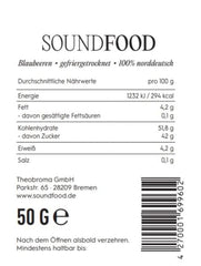 Gefriergetrocknete Blaubeeren, ganz aus Deutschland, Ernte 2023, 50 Gramm. Dehydrierte Produkte Naty Shop