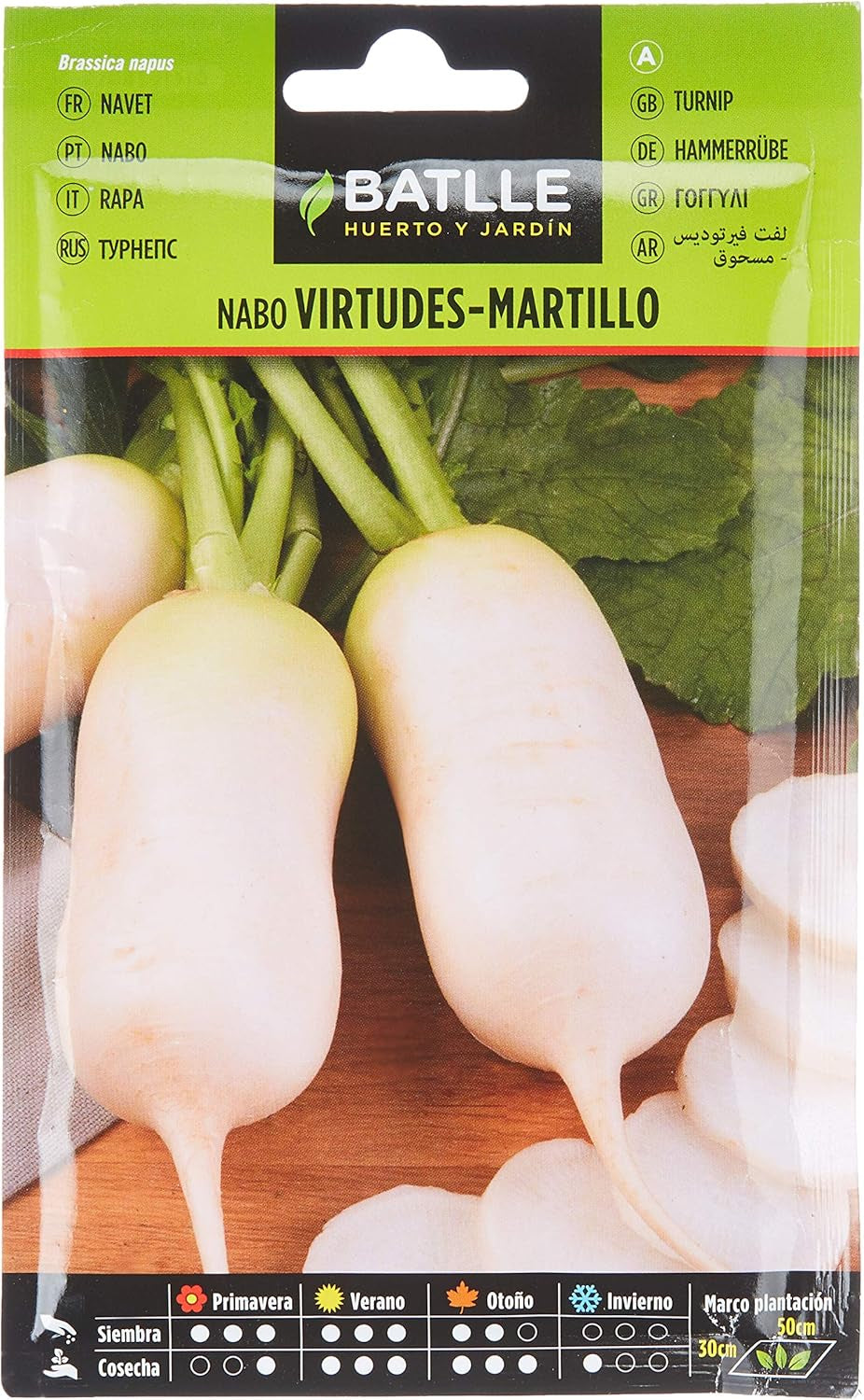 Batlle Gemüsesamen - Rübe Virtudes - Martillo (9300 Samen)