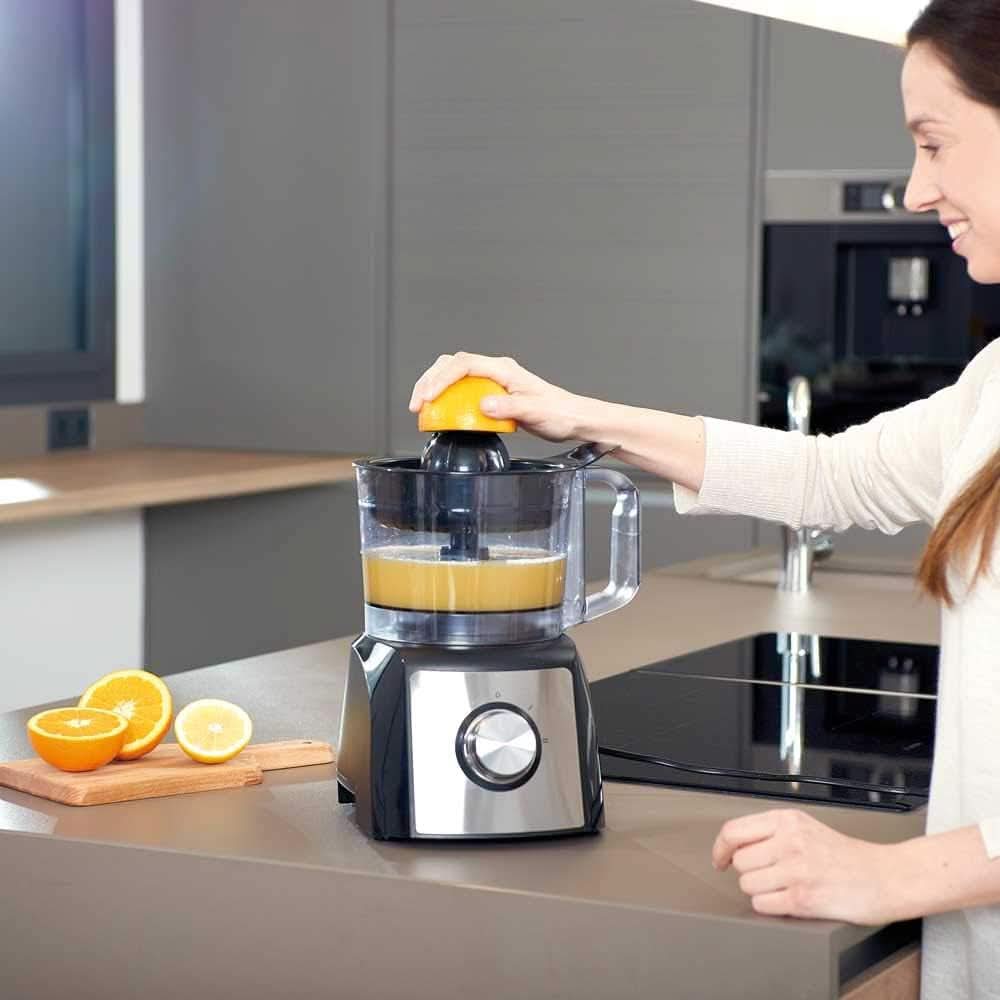 Black+Decker BXFPA1200E - Küchenmaschine 1.200W, Behälter 1.5L, 2 Geschwindigkeiten/Turbo-Funktion, +8 Zubehörteile, Anti-Fingerprint-Edelstahloberflächen, Klingen Und Scheiben Aus Edelstahl; Bpa-Frei Mutter und Kind Naty Shop