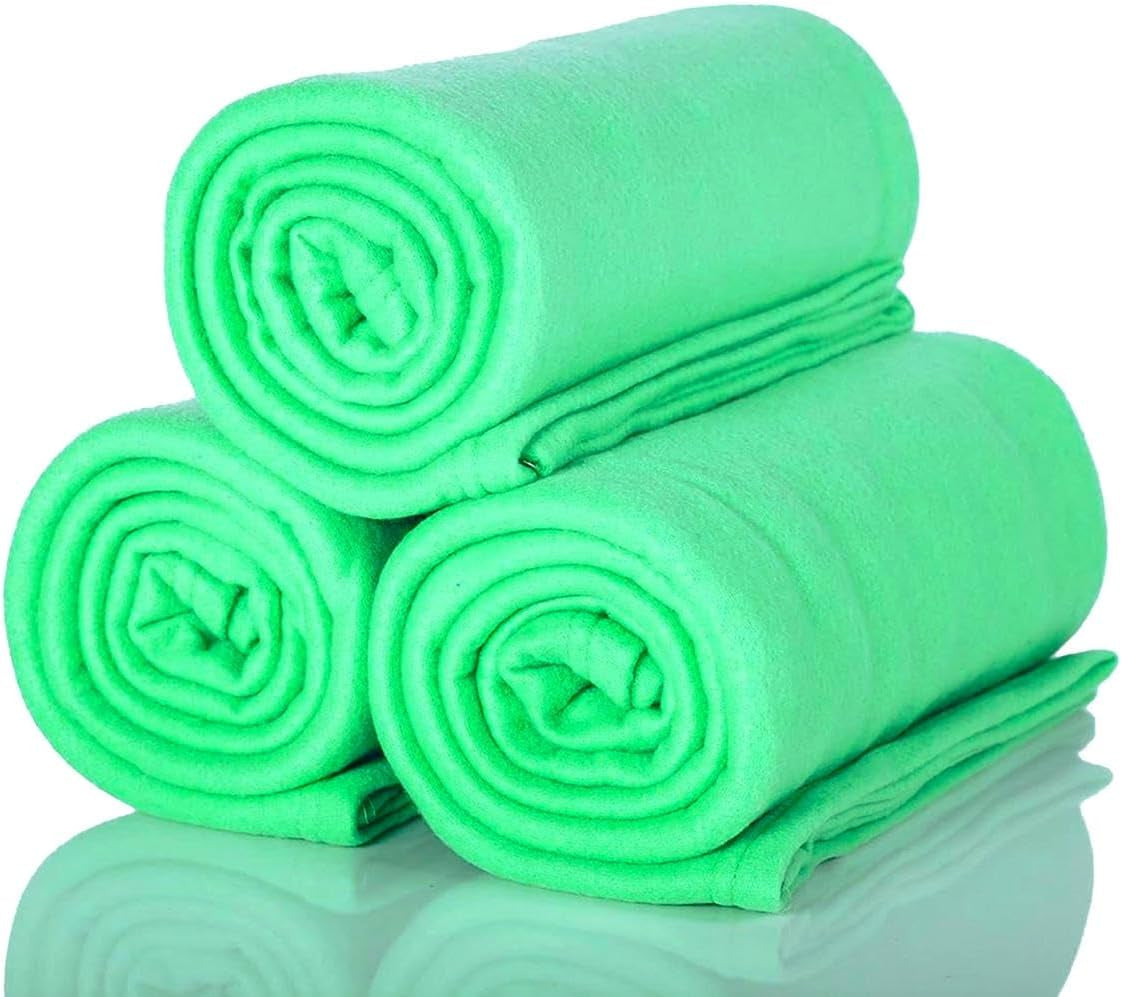 ALCLEAR 3 Stück Öko-Tex-Fleecedecken, Farbe: Anthrazit, große Größe 130 x 160 cm, über 200 g/m2, Sofadecke, Sofadecke, Decke, Wohnzimmerdecke, Picknickdecke, Sofaüberwurf, Decke, Betten und Decken. Besuchen Sie den ALCLEAR-Store. Mintgrün, 3 Stück, 130 x 160 cm