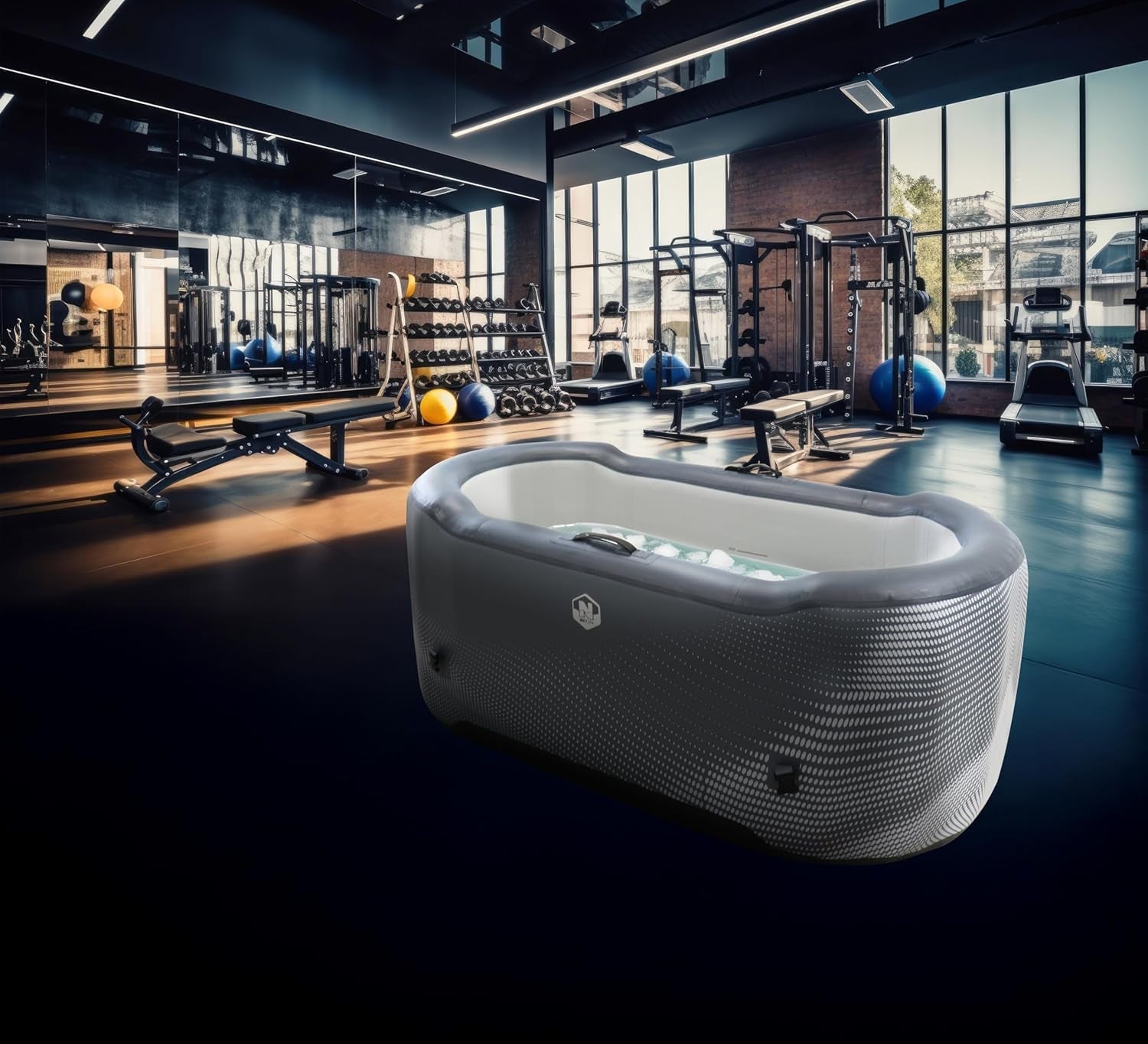 N NETSPA - SP-JRV300 – ICEBATH NETSPA JARVI Dropstitch: Kältetherapie Neue Generation – 170 x 92 x 67 cm – 1 Person – 300 l