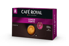 Café Royal Professional Pads, Lungo Forte, 50 Nespresso (R) Professional kompatible Pads für Office und Gastronomie, Rainforest Alliance zertifiziert, 100 Prozent Arabica Kaffee, Intensität 8