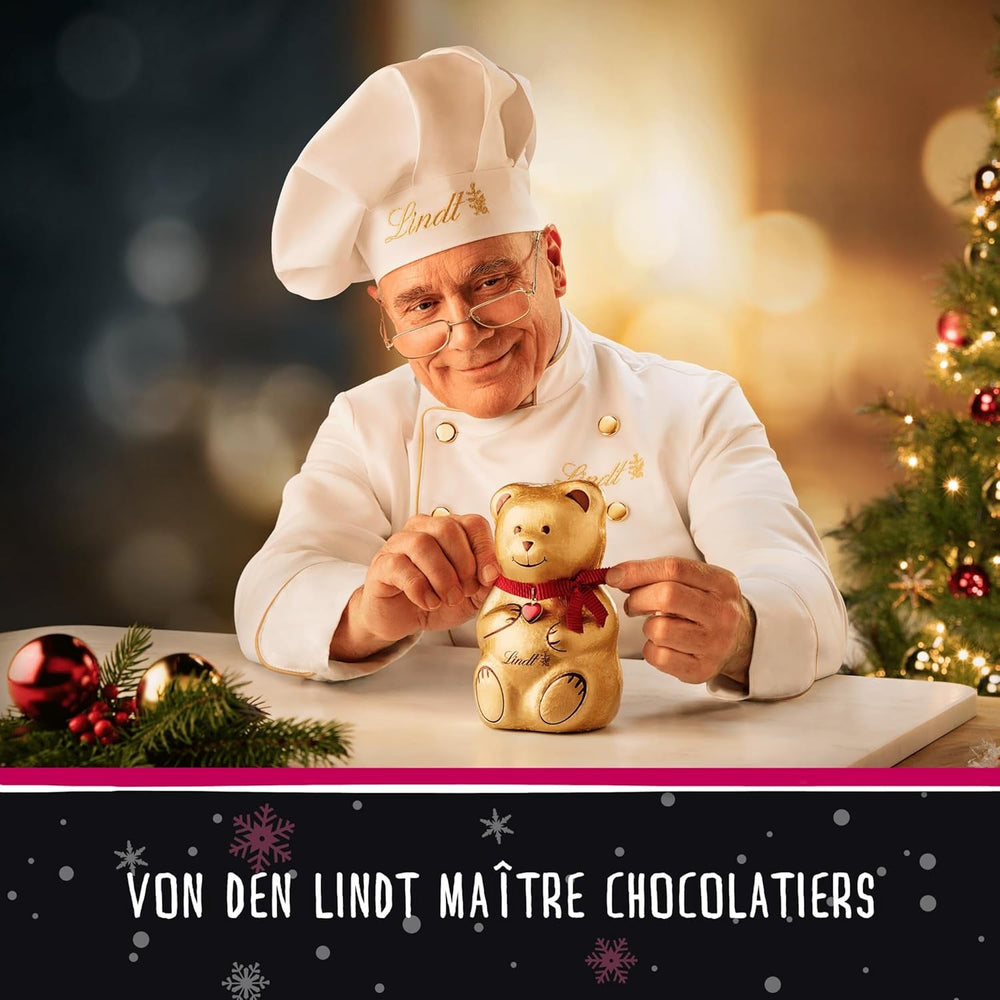 Lindt Chocolate | HELLO Mini Santa | 50g | 5 Mini Moși Moși (10g fiecare) din ciocolată fină cu lapte | Figurine de ciocolată de Crăciun pentru mici și mari