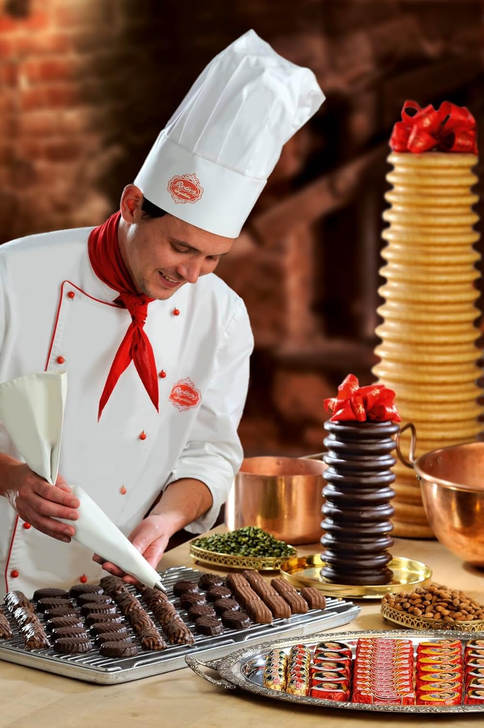 Reber Mozart, sfere din ciocolată neagră, umplute cu marțipan, fistic, migdale și nuga de alune Naty Shop