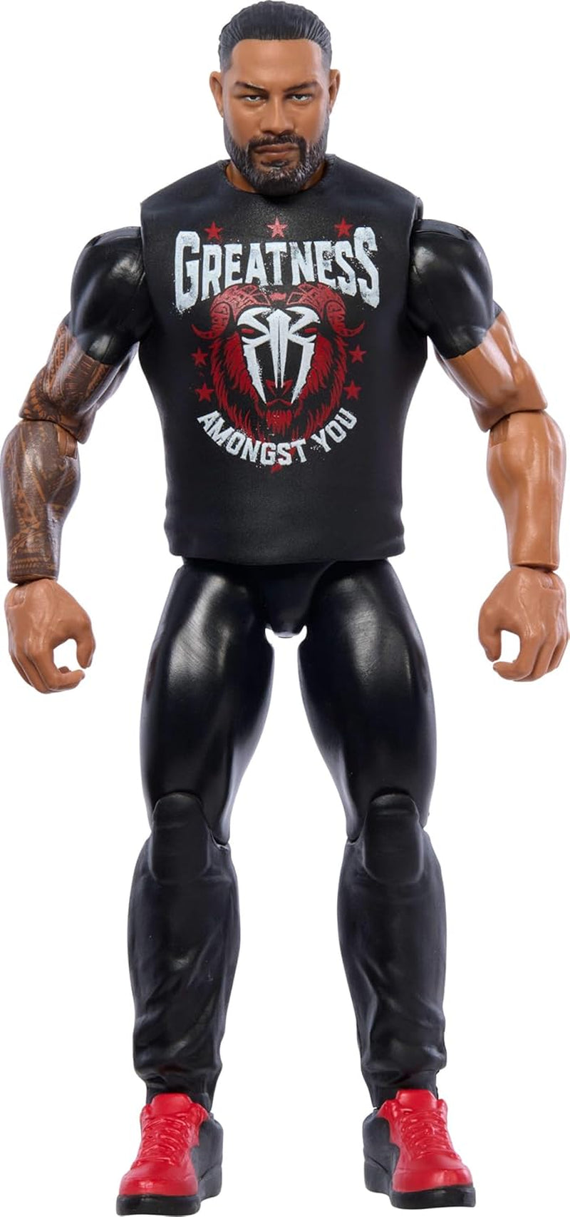 Mattel WWE Roman Reigns Actionfigur, Main Battle Series #151, ca. 15 cm hohe Sammelfigur mit 10 Bewegungspunkten und realistischem Aussehen, JCV27 Actionfiguren Naty Shop Standardtitel