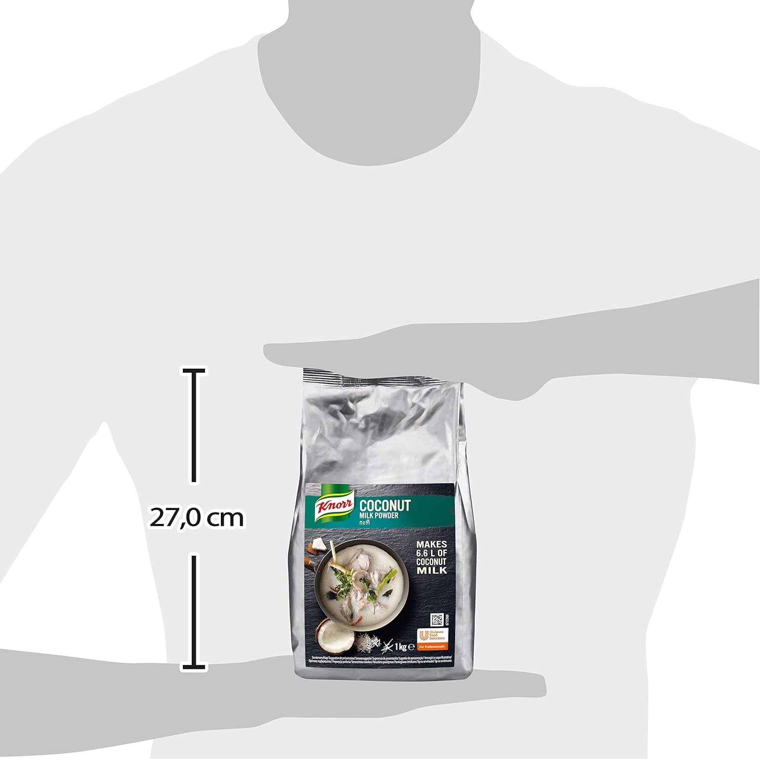 Knorr Kokosmilch Pulver (Milchpulver aus 20 frischen Kokosnüssen, ergibt 6,6 Liter Kokosmilch) 1er Pack (1 x 1 kg)