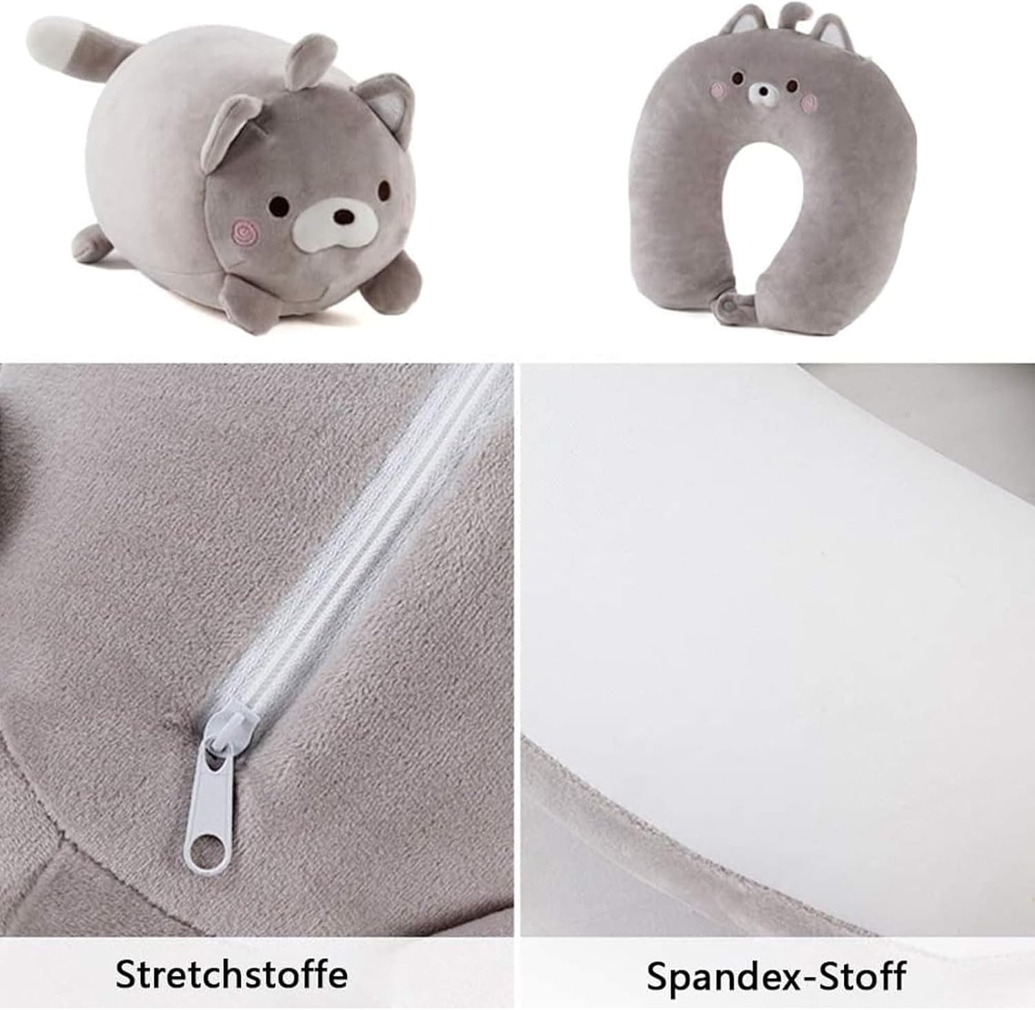 Pernă pentru gât 2 în 1 Pernă pentru gât în formă de U Pernă pentru tetieră Pernă de sprijin pentru gât Suport pentru gât, pernă pentru gât Deformare Pentru animale de pluș Pentru camping, drumeții, mașină, avion Perne ortopedice cervicale Naty Shop