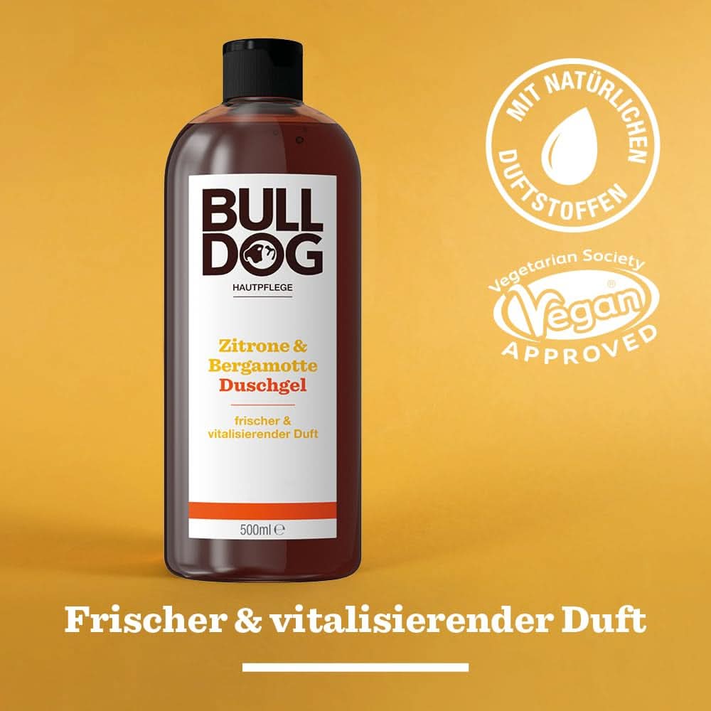 BULLDOG, Duschgel für Männer mit Zitrone und Bergamotte, 500 ml Dusche und Bad Naty Shop