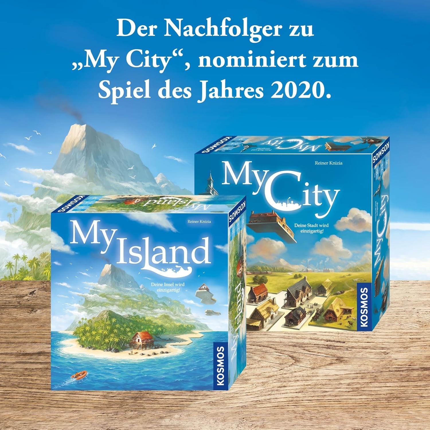Kosmos 682224 My Island Legacy Game, 8 Kapitel, Brettspiel für 2–4 Spieler ab 10 Jahren, basierend auf dem Hit My City (Nominierung für das Spiel des Jahres 2021)
