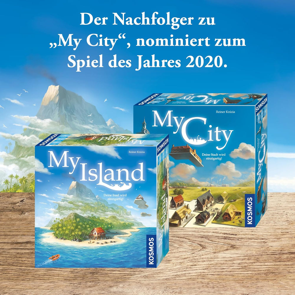Kosmos 682224 My Island Legacy Game, 8 Kapitel, Brettspiel für 2–4 Spieler ab 10 Jahren, basierend auf dem Hit My City (Nominierung für das Spiel des Jahres 2021)