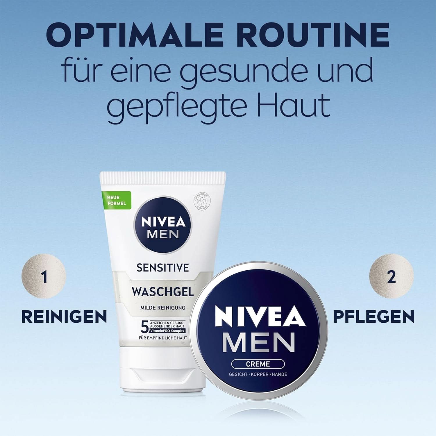 NIVEA MEN Creme, pflegende Hautcreme mit Vitamin E, 150 ml Naty Shop