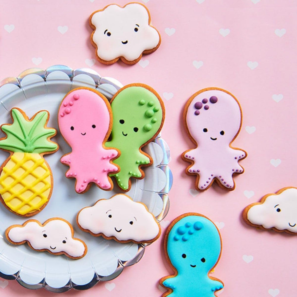 Pixuri alimentare Funcakes, portocaliu: coloranți alimentari, vârf flexibil pentru linii groase și subțiri, pix comestibil pentru fursecuri, prăjituri, fondant și multe altele, ideal pentru personalizare, certificat Halal