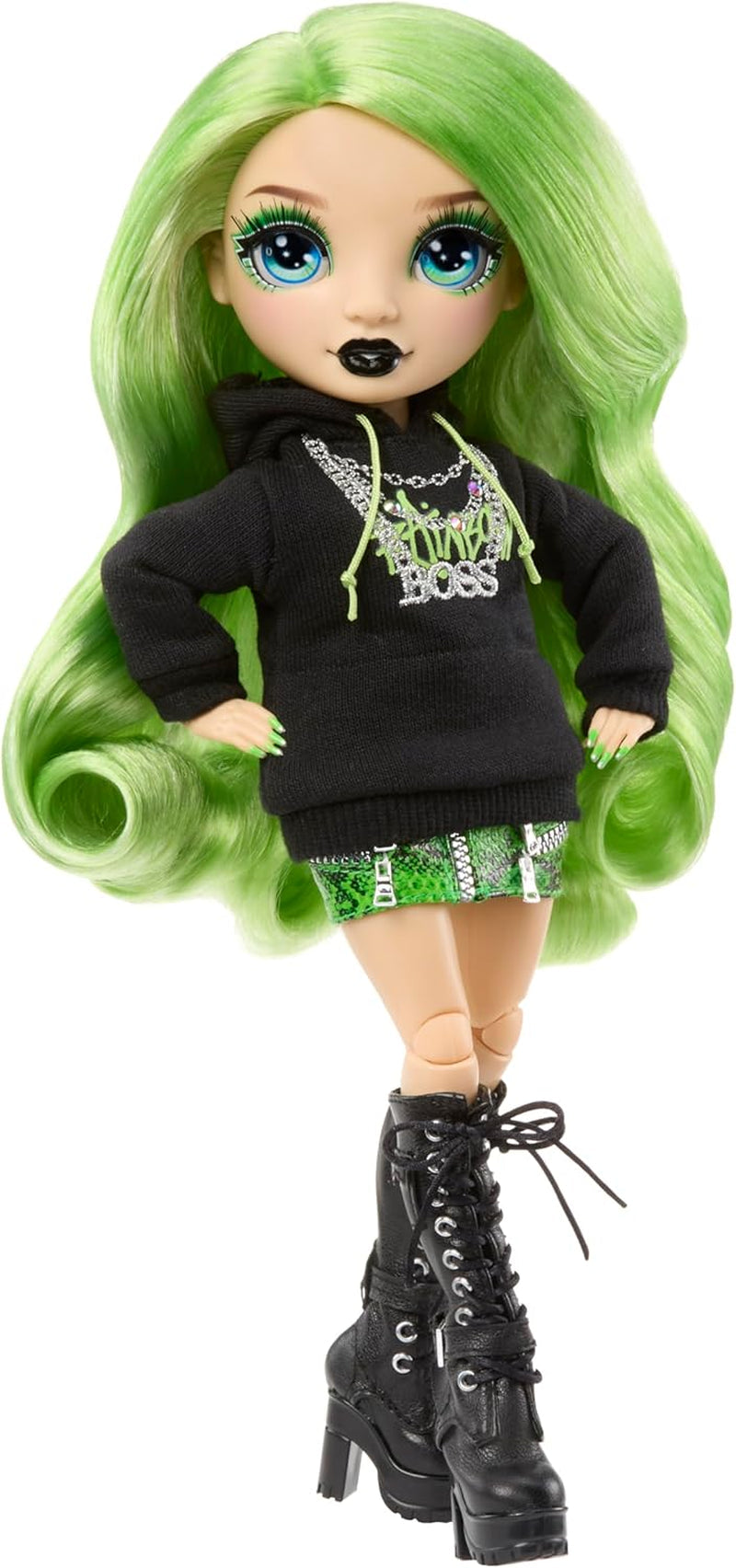 Rainbow High Style Icons Jade – 28 cm Modepuppe mit Langem, Kämmbarem Haar, Zweitem Outfit, Passender Tasche und einem Zweiten Paar Schuhe, Beweglich mit 13 Gelenkpunkten