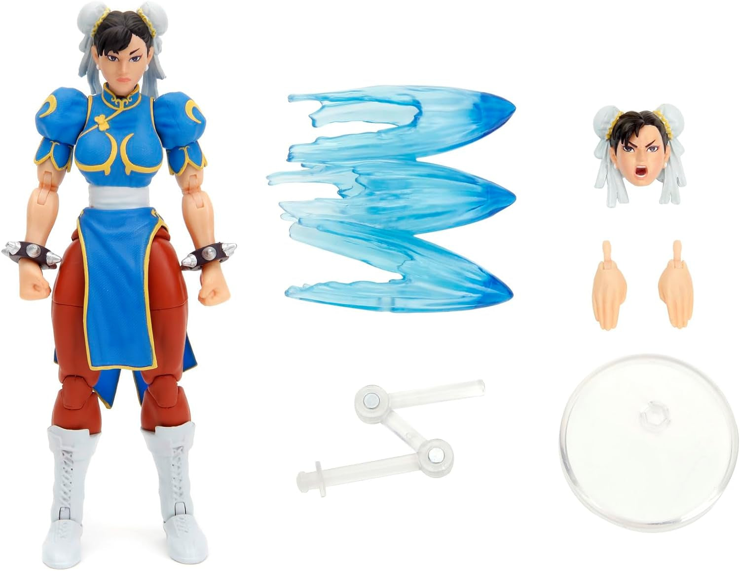 Jada Toys Street Fighter-Figur Guile (15 cm) – Street Fighter 2: The Final Challengers bewegliche Actionfigur zum Sammeln mit alternativem Kopf, Händen und Zubehör, ab 13 Jahren. Actionfiguren Naty Shop Chun-Li