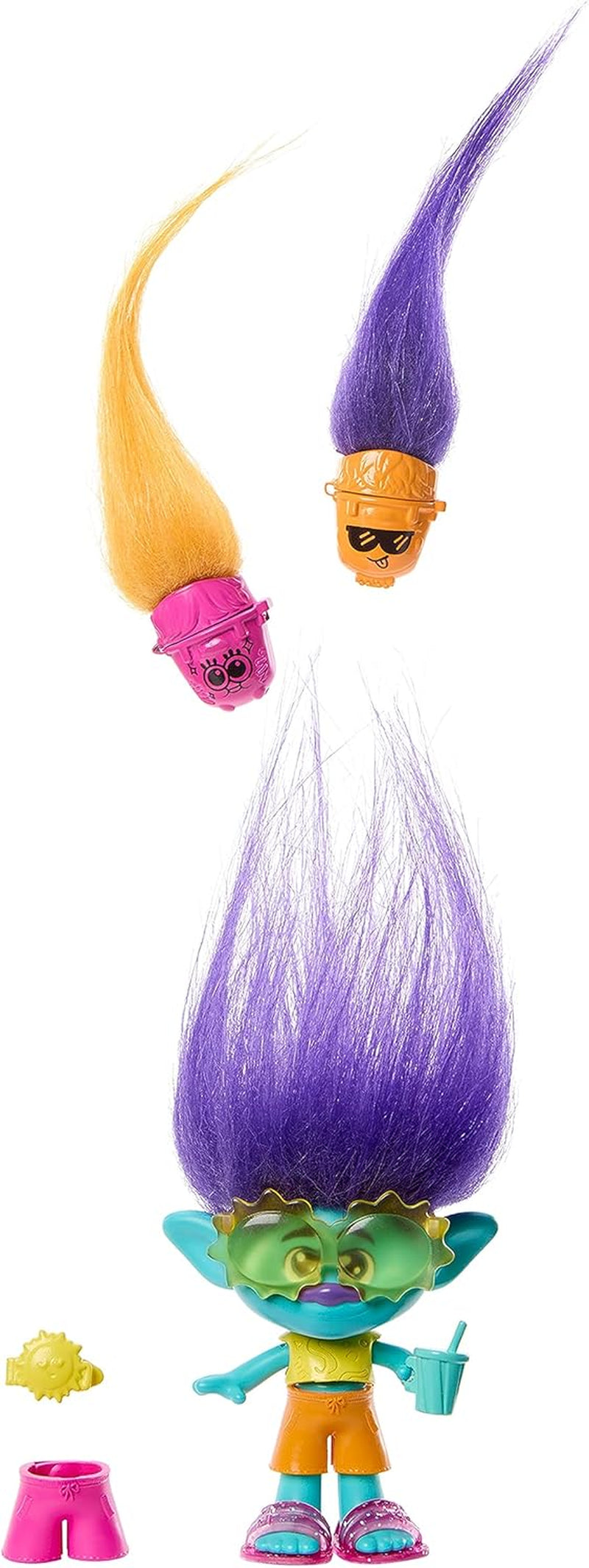 Mattel DREAMWORKS TROLLS Together Strong – Haarige Überraschungen Poppy Queen Poppy, Viva, Branch und Guy Diamond Plüschhaar, 2 haarige Überraschungen, Zubehör, ab 3 Jahren, HNF10-Puppen Naty Shop-Tochtergesellschaft
