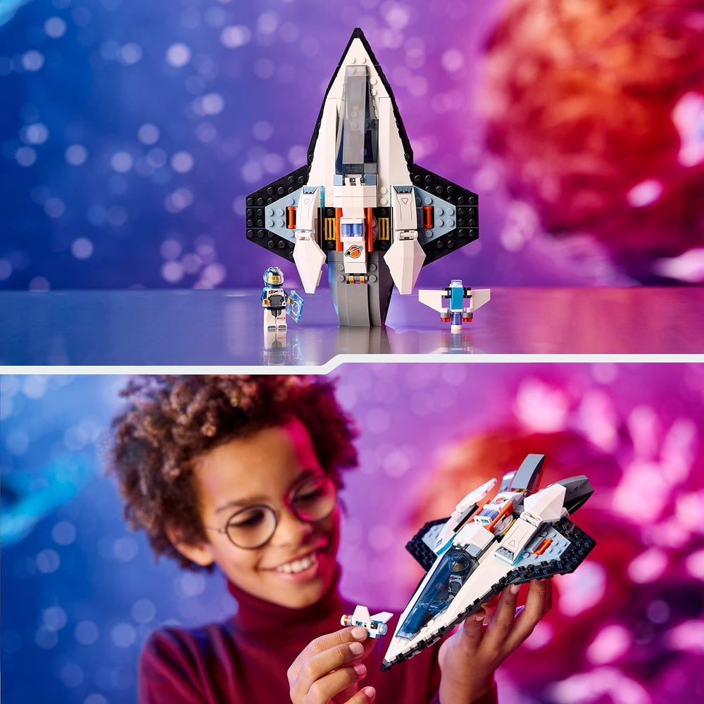 LEGO City Raumschiff, Weltraum-Spielzeug mit Space Shuttle für Kinder zum Bauen, Jungen und Mädchen ab 6 Jahren, Set mit Astronaut-Figur 60430