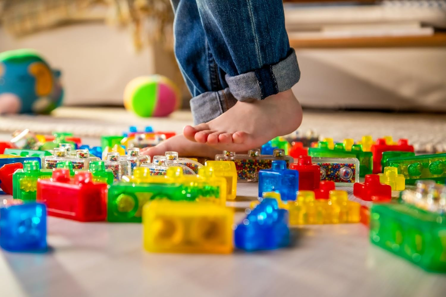 Jelly Blox - Creative Kit, Bauspielzeug ab 2 Jahren, mit 20 Sensorische Bausteine, Konstruktion Spielzeug für Kinder