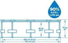 Pompă de filtrare Steel PRO MAX pentru piscină cm.305X76 LT.4678