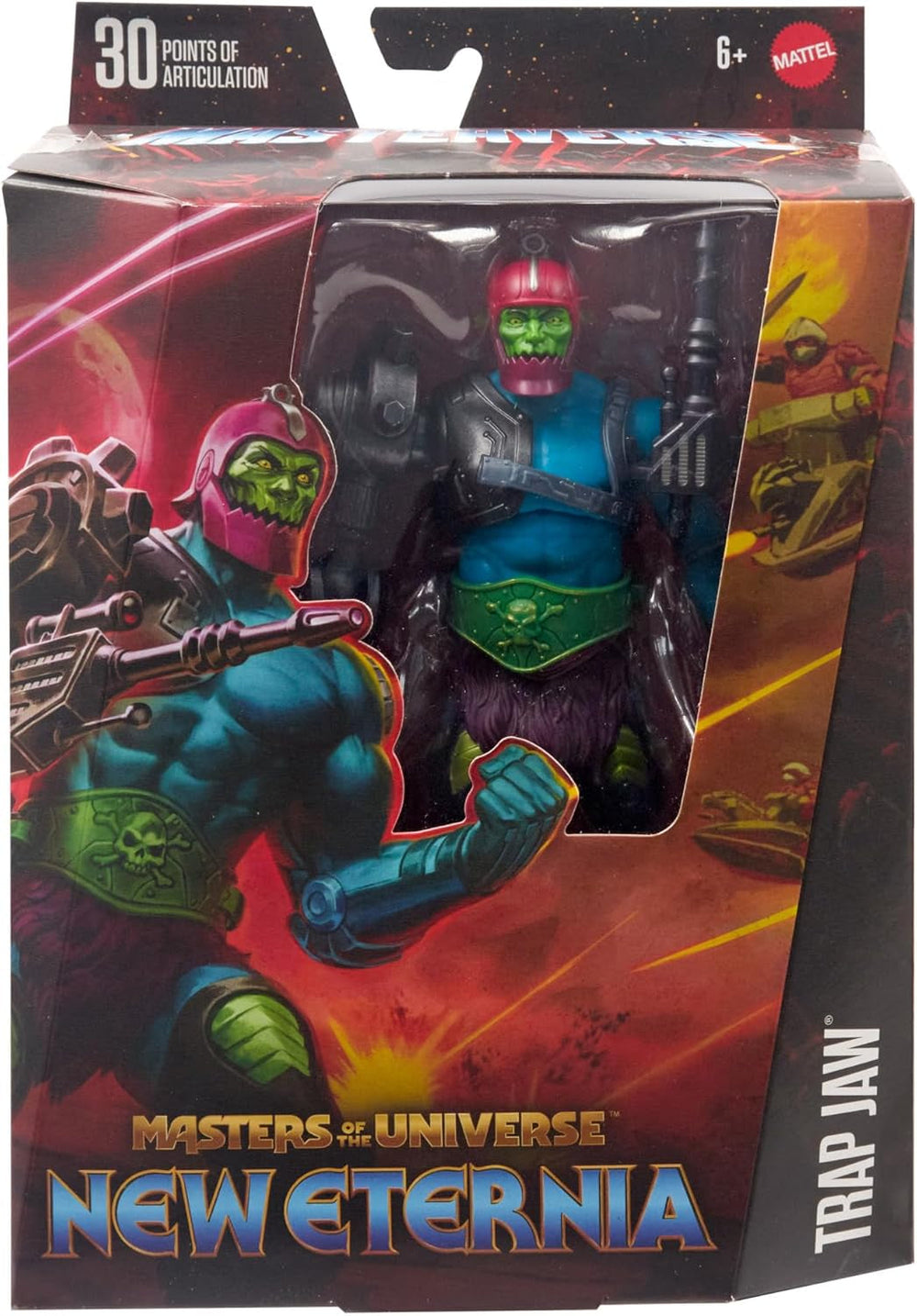 Masters of the Universe Masterverse Masterverse New Eternia Trap Jaw Actionfigur, Deluxe-Sammelfigur mit 30 Bewegungspunkten und mehreren Zubehörteilen, Motu Toy, HYC47 Actionfiguren Naty Shop