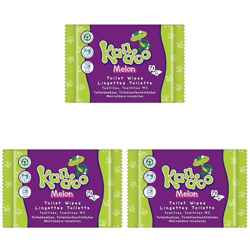 Șervețele umede Melon - spălabile - fabricate din 95% apă - fără parfum - fără plastic - testate dermatologic - Șervețele umede fabricată din 100% material celuloză vegetală - 12X60 șervețele