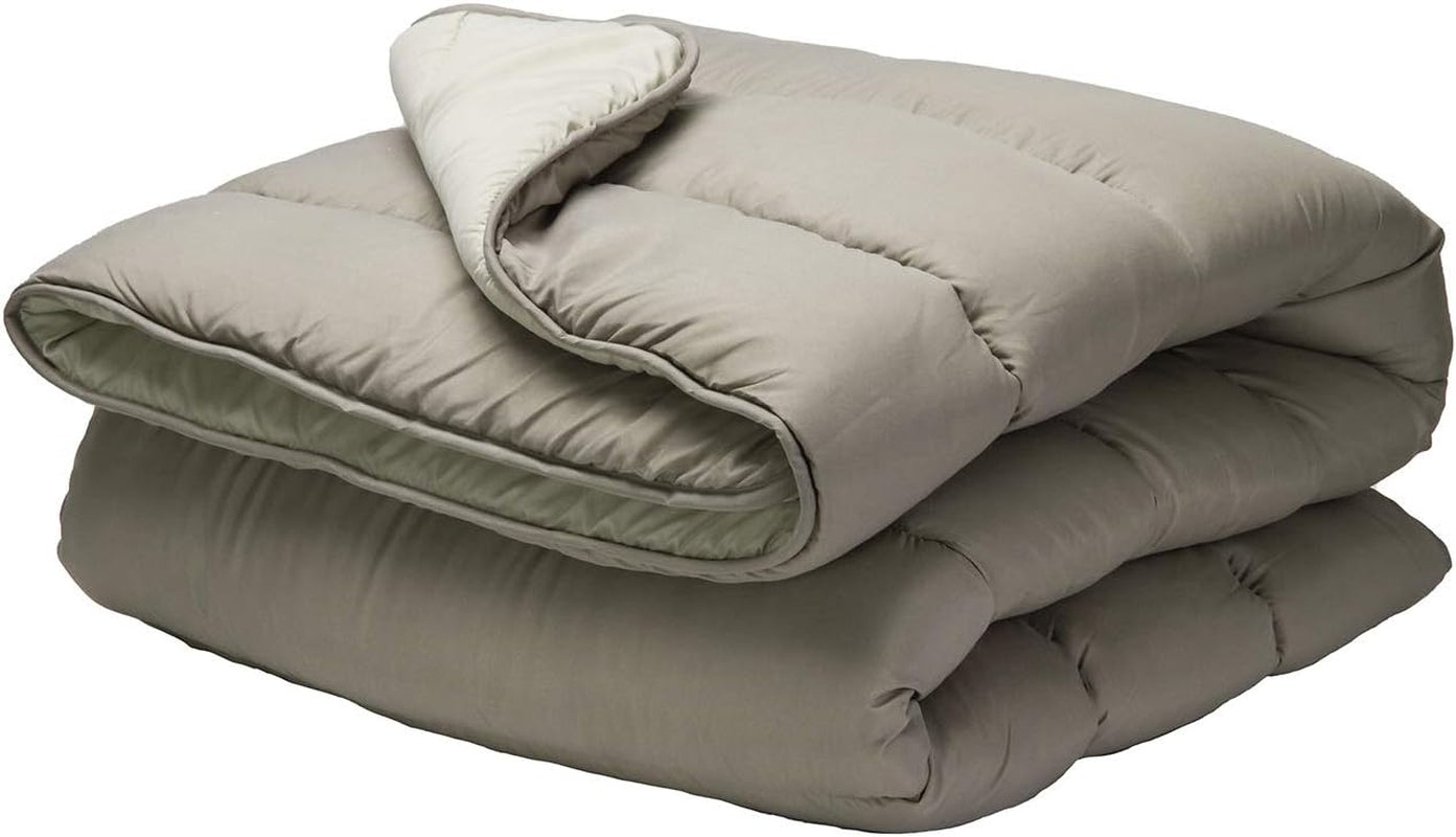 Pikolin Home – Wendedecke 300 g – zweifarbige nordische Füllung – für Bett 90 – bequem, warm, atmungsaktiv, grün, 150 x 220 cm. Bettdecken und Steppdecken Naty Shop Maulwurfskissen 90 – 150 x 220 cm