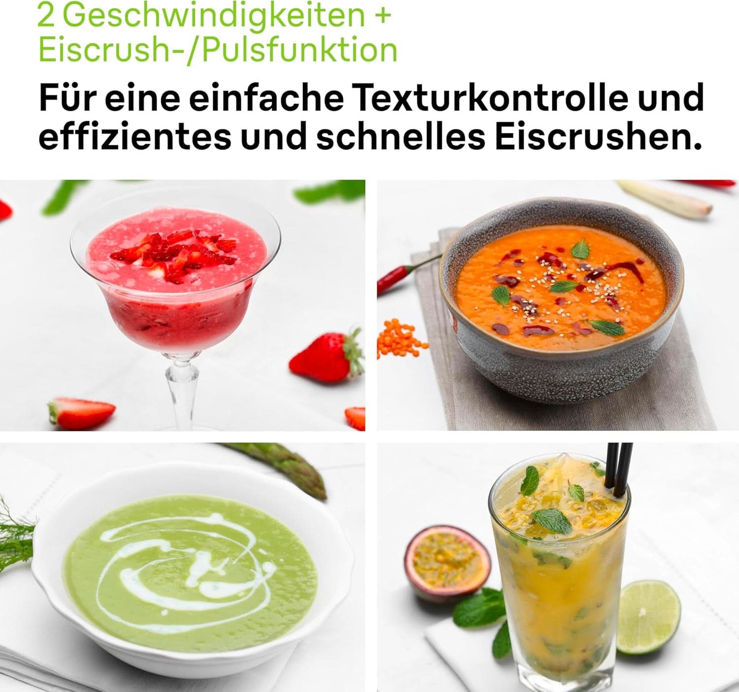 Braun Powerblend 1 JB1050WH - Standmixer Mit 1,5 L Glas-Mixaufsatz, Küchenhelfer Zum Zerkleinern, Pürieren & Mixen, Ice-Crush-Funktion, 2 Geschwindigkeiten, 600 Watt, Weiß Kitchen Naty Shop