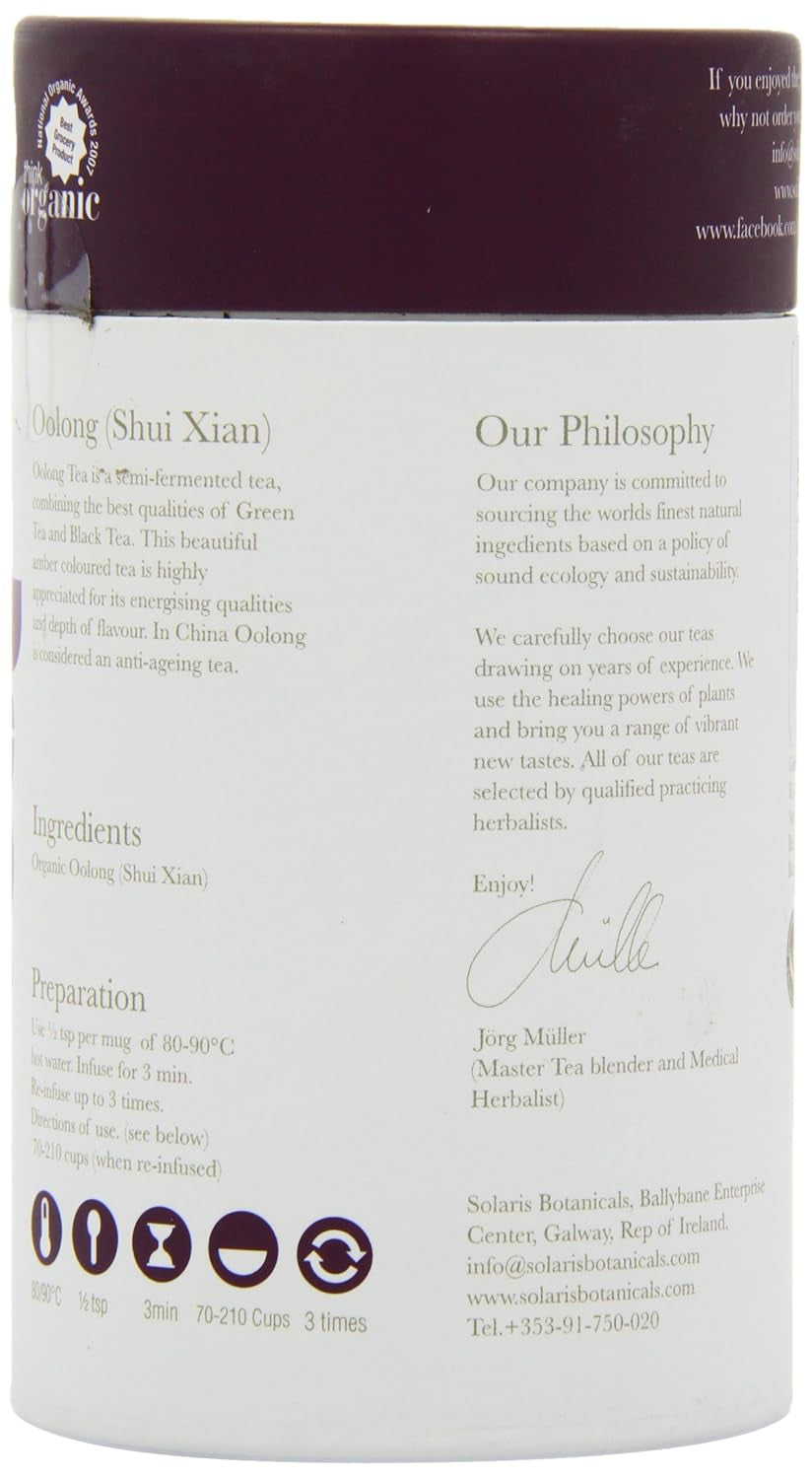Oolong organic (Shui Xian), pachet de 1 (1 x 75 g)