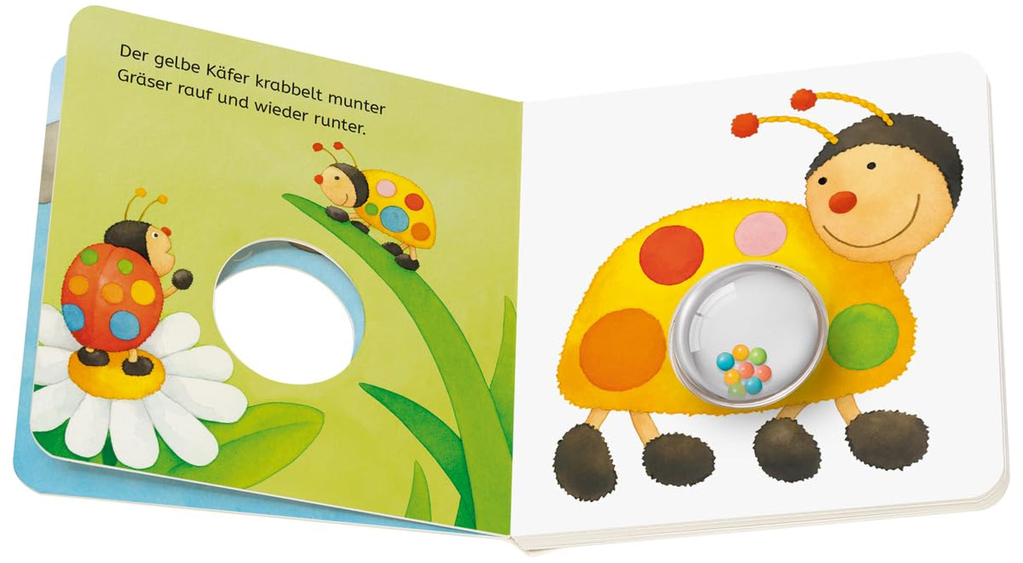Animalele mele colorate cu clopoței Ri-Ra - carte cu clopoței pentru copii de la 6 luni, carte pentru copii, carte de joacă: de la 6 luni Jucarii Bebe Naty Shop