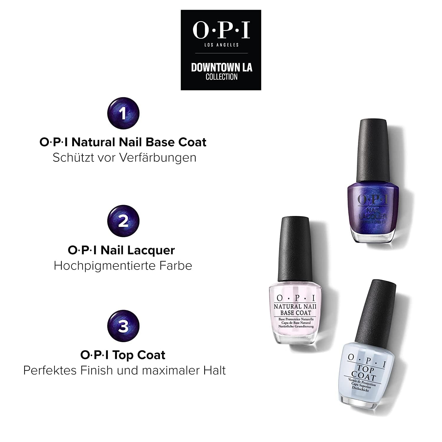 Oja OPI Nail Lacquer Violet Shades – Oja cu uscare rapidă, rezistentă la ciobire și de lungă durată – durează până la 7 zile – cu pensulă ProWide extra-lată