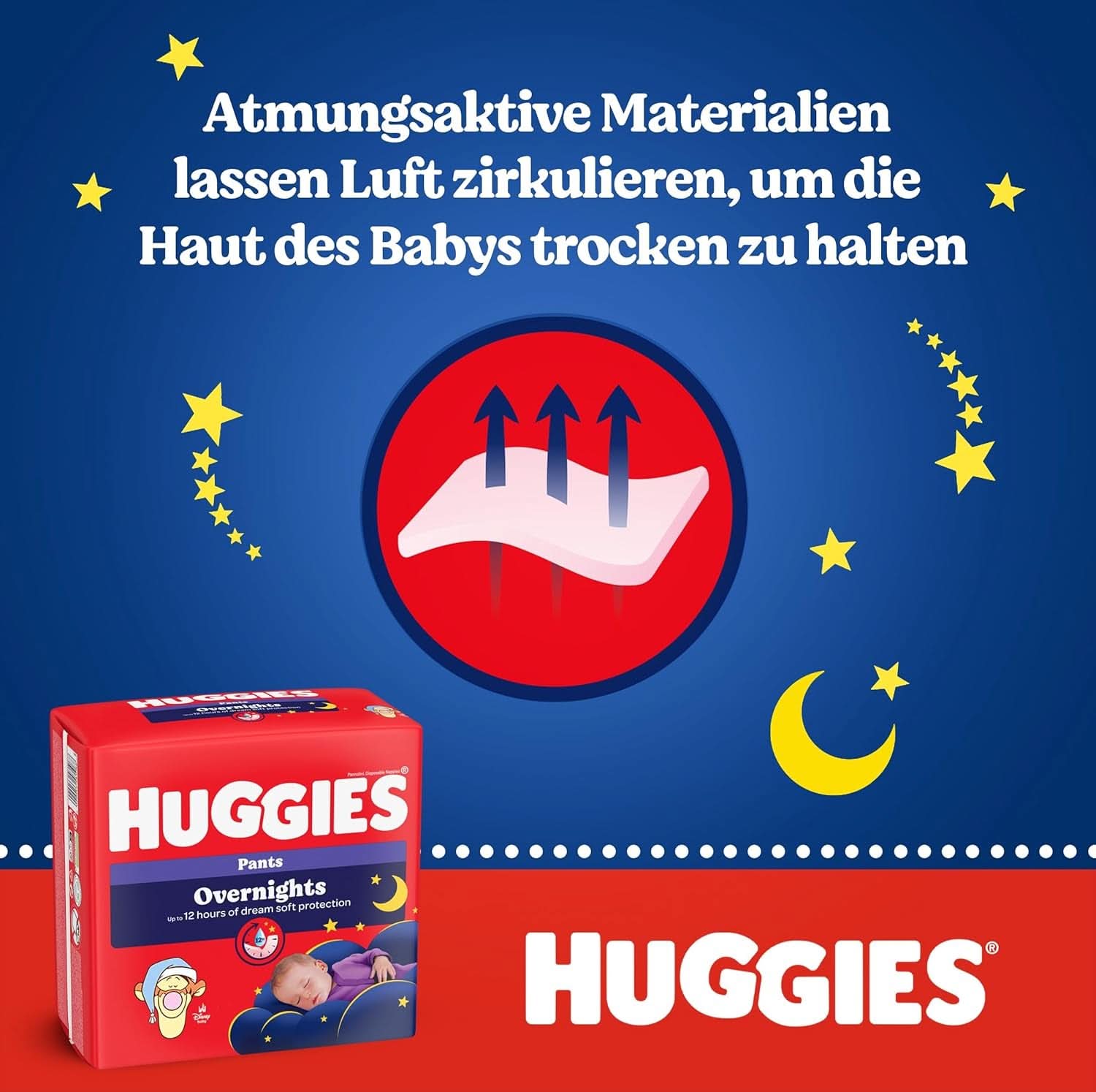 Pantaloni de noapte Huggies Mărimea 6 (15-25 kg), Cutie lunară pentru scutece, 88 bucăți Mama si Copilul Naty Shop
