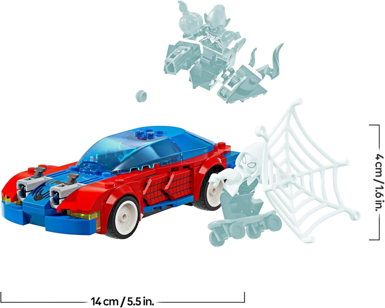 LEGO | Marvel Spider-Mans Rennauto & Venom Green Goblin - Spidey Spielzeug für Rollenspiele mit Superhelden Figuren und baubarem Auto - Geschenk für Kinder - Jungen und Mädchen ab 7 Jahren 76279