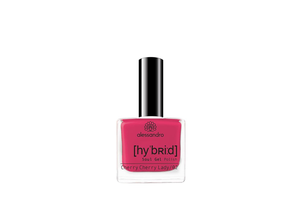 Oja HYBRID alessandro Pink Melon - nuanță vibrantă de roz cu particule fine de sclipici - Unghii perfecte în doar 3 pași, fără LED - rezistă până la 10 zile! 8 ml