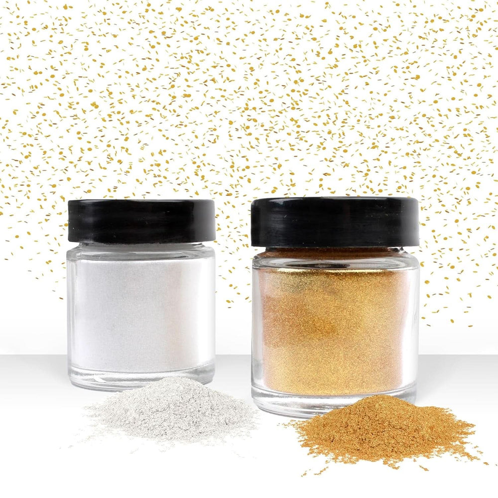 Günthart glitter, pudra, auriu si argintiu, set 2 x 7 grame Naty Shop