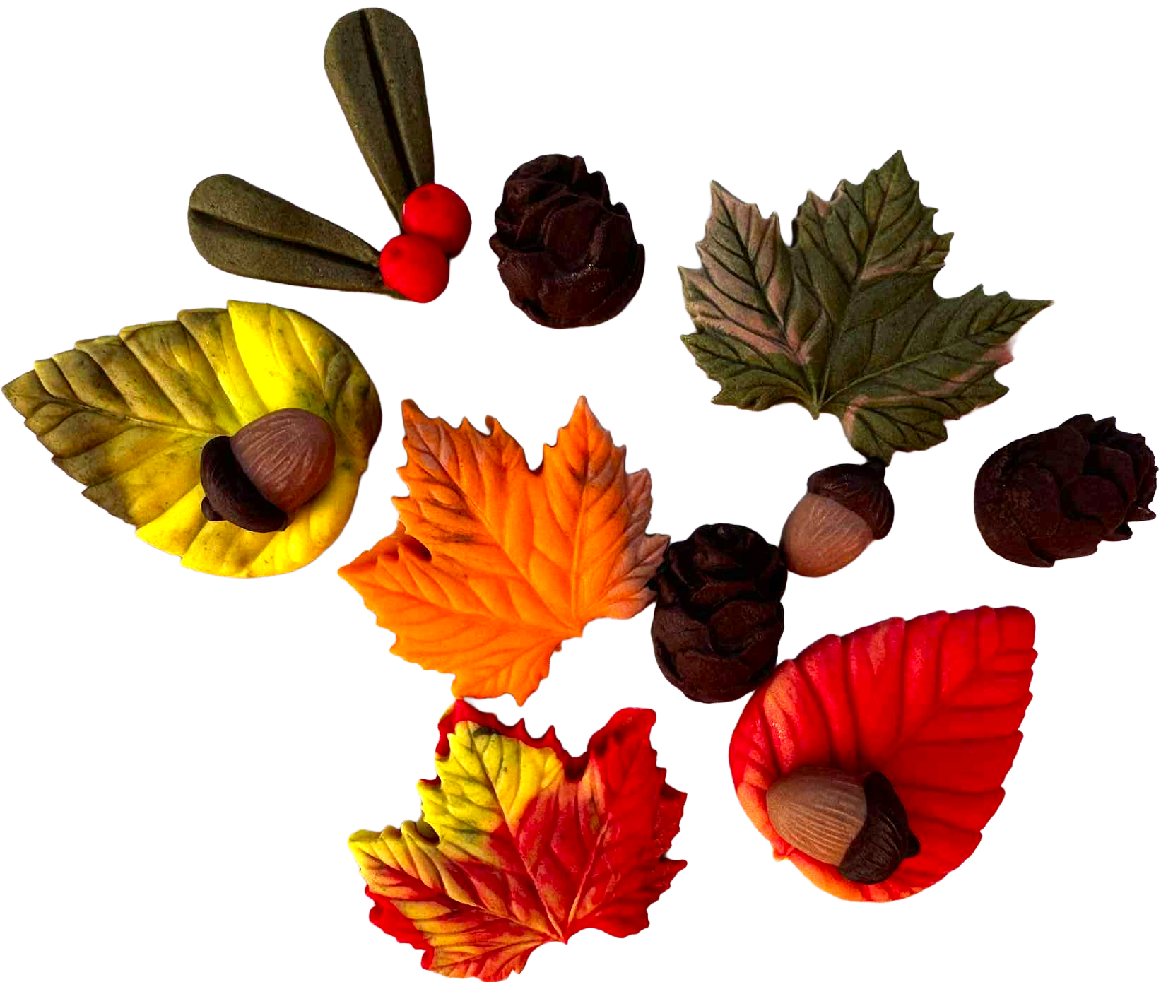 Set mit 12 essbaren Dekorationen, Herbst