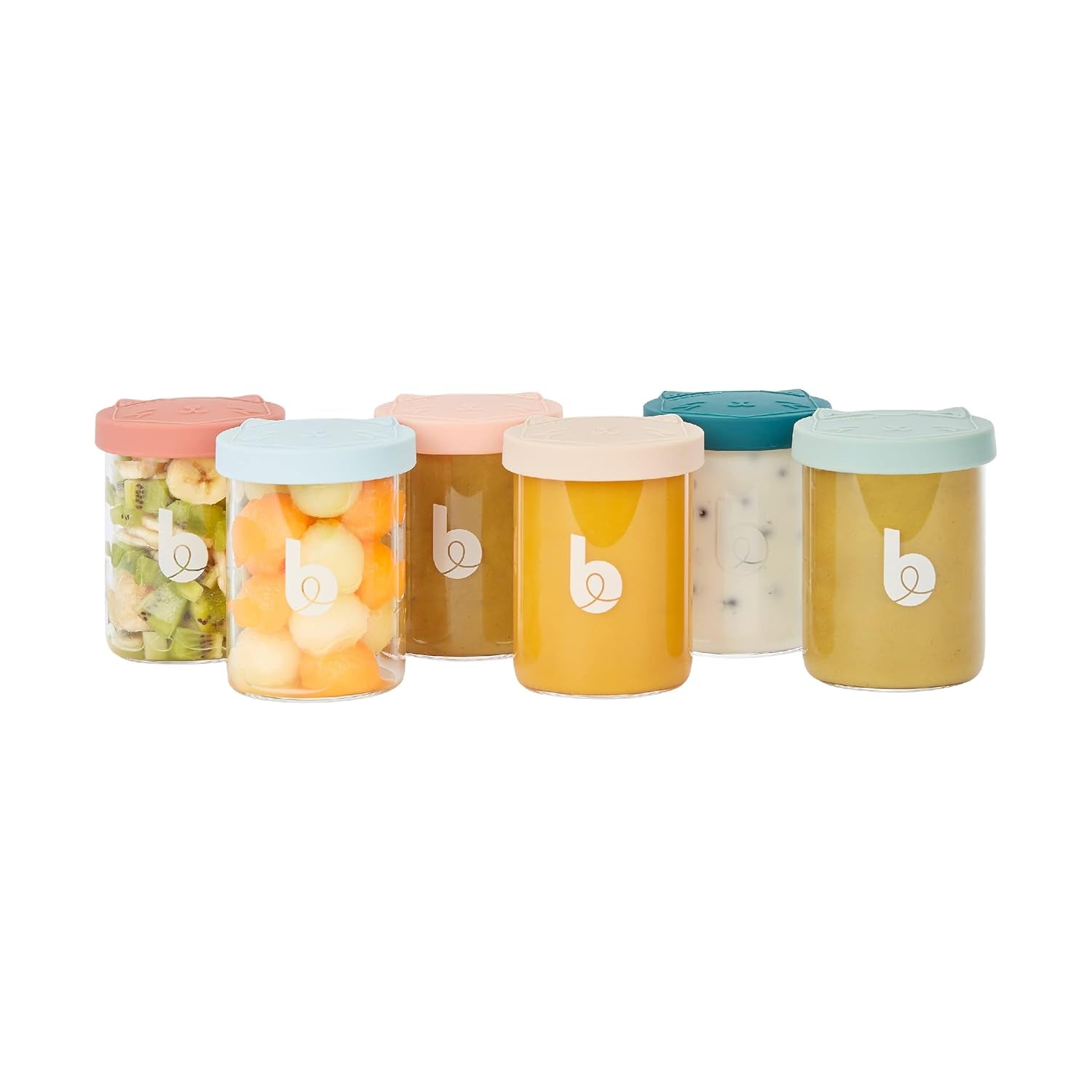 Babymoov ISY BOWLS recipiente pentru alimente pentru copii din sticlă robustă, rezistentă la temperatură - pentru depozitarea/congelarea alimentelor pentru copii, 6x 250ml + 3x 120ml Cutii depozitare alimente Naty Shop 6X250ml