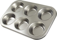 Zenker 62230 Tava pentru copt Cupcake/Muffin 6 buc, Banda 29 X 19,5 X 3Cm, Linie Argintie Matrite si tavi pentru copt Naty Shop