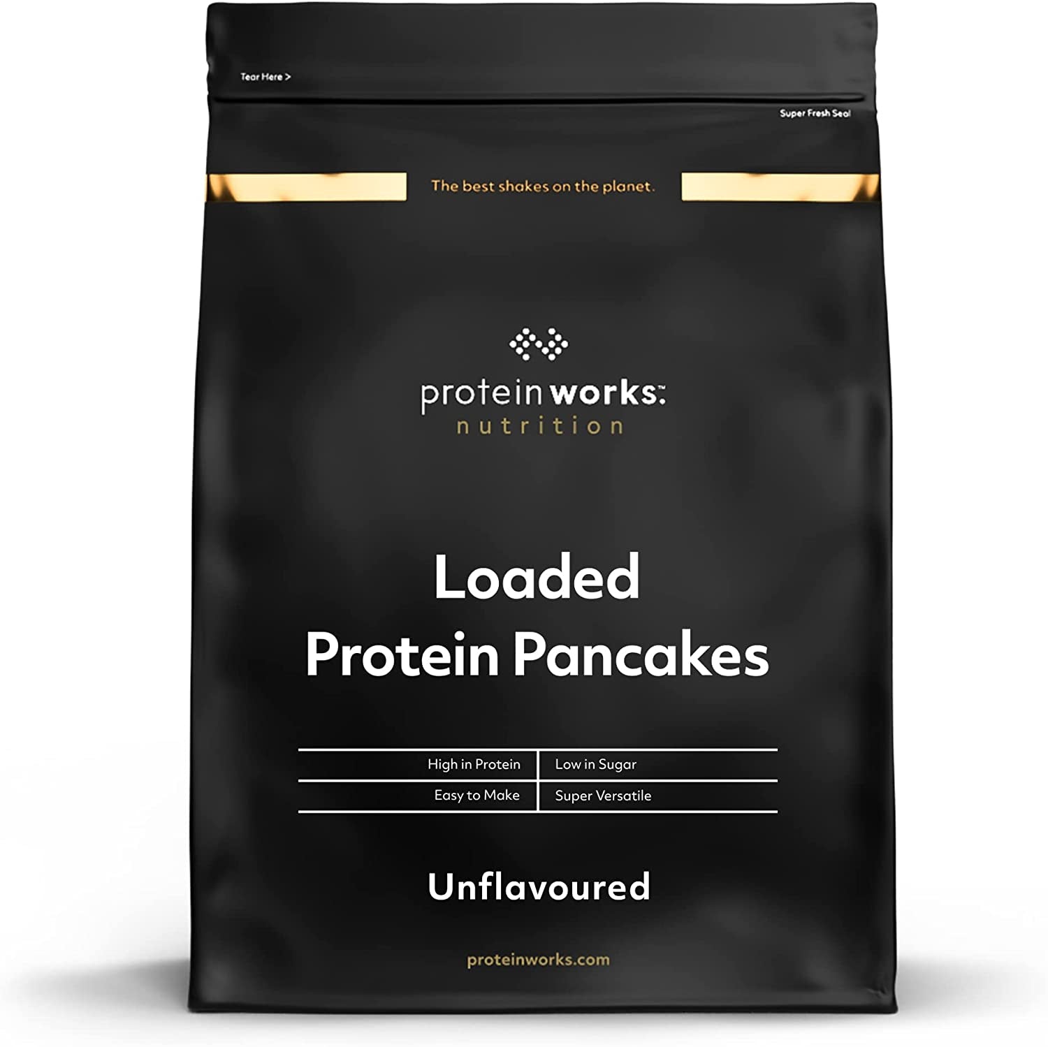 Protein Works – Proteinreicher Pfannkuchen | Premium Pfannkuchenmischung | Eiweißpfannkuchen | Protein-Pfannkuchen | 8 Portionen | Natürlich | 500G Mischung zum Backen und Kochen Naty Shop 1 Kg (1Er Pack) Natürlich